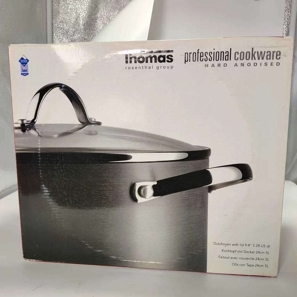 Thomas Rosenthal Professional Cookware Dutch Oven W Lid 5.28 Qt Hard Anodised